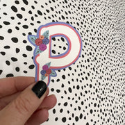 Waterproof Sticker |  Original Artwork by Brandy Bell - Letter "P"