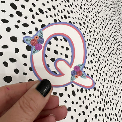 Waterproof Sticker |  Original Artwork by Brandy Bell - Letter "Q"