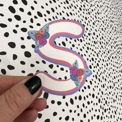 Waterproof Sticker |  Original Artwork by Brandy Bell - Letter "S"