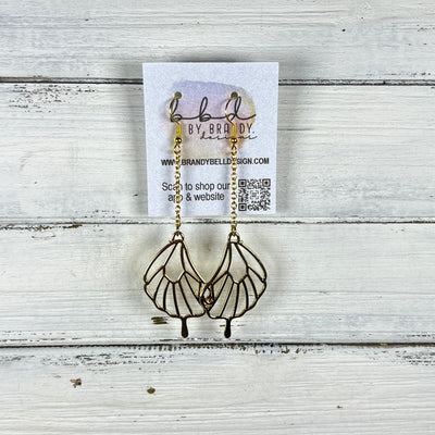 SUEDE + STEEL *Limited Edition* COLLECTION ||  <br> BUTTERFLY WING ON CHAIN (GOLD)