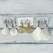 SUEDE + STEEL *Limited Edition* COLLECTION || Leather Earrings ||  <br> GOLD METAL DRAGONFLY || <br> SHIMMER BLACK