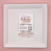 ACRYLIC HEART ON HOOP - Acrylic Earrings || LIGHT PINK GLITTER