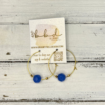 SUEDE + STEEL *Limited Edition* COLLECTION || Beaded Earrings ||  <br> BLUE BEAD