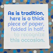 GREETING CARD by Brandy Bell ||  Hand-drawn & printed in the USA - AS IS TRADITION... (blue)