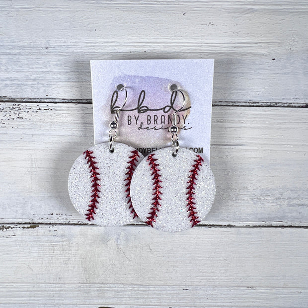 SPORTS COLLECTION ||  <BR> BASEBALL - GLITTER ON CORK + RED GLITTER DESIGN