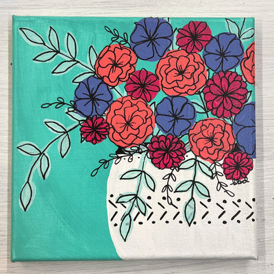 8" x 8" Painting on wrapped canvas by Brandy Bell
