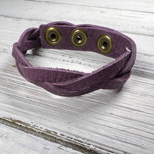 LENNON - MYSTERY BRAID BRACELET - handmade by Brandy Bell Design ||  <BR> MATTE PLUM