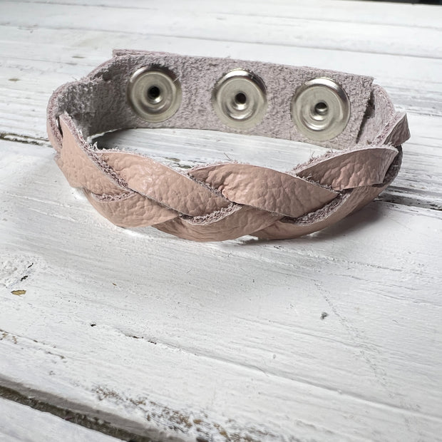 LENNON - MYSTERY BRAID BRACELET - handmade by Brandy Bell Design ||  <BR> MATTE BLUSH PINK