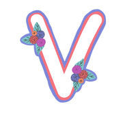 Waterproof Sticker |  Original Artwork by Brandy Bell - Letter "V"