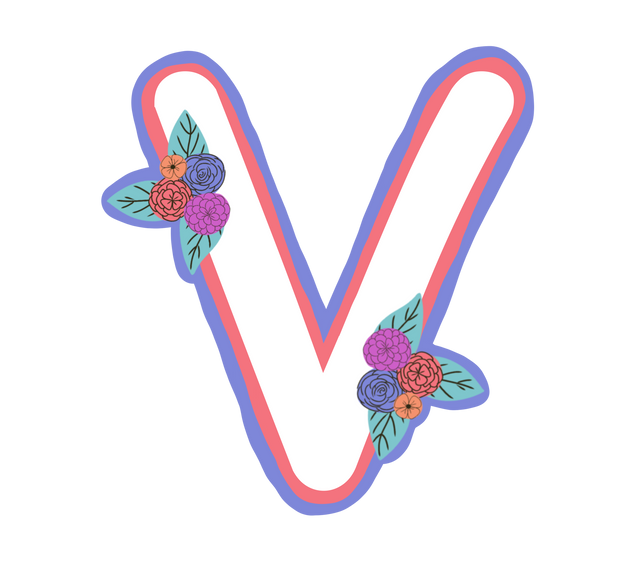 Waterproof Sticker |  Original Artwork by Brandy Bell - Letter "V"