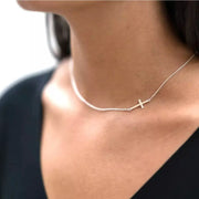 Lay It Down Cross Necklace - Stainless Steel