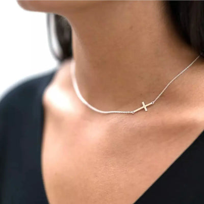 Lay It Down Cross Necklace - Stainless Steel