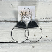 JULIA - Leather Earrings OR Necklace ||  MATTE BLACK (* 3 options available)