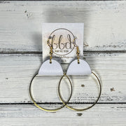 JULIA - Leather Earrings OR Necklace || MATTE WHITE (* 3 options available)