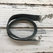 ANGEL - WRAP BRACELET / CHOKER NECKLACE - handmade by Brandy Bell Design || MATTE DARK GRAY