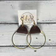 JULIA - Leather Earrings OR Necklace || DISTRESSED BROWN (* 3 options available)