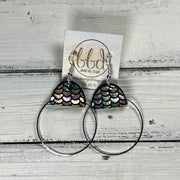 JULIA - Leather Earrings OR Necklace || METALLIC ANTIQUE MERMAID (* 3 options available)
