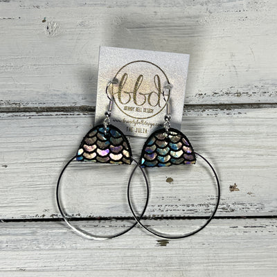 JULIA - Leather Earrings OR Necklace || METALLIC ANTIQUE MERMAID (* 3 options available)