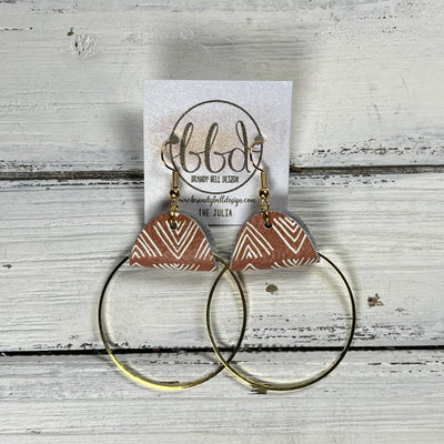 JULIA - Leather Earrings OR Necklace || MUDCLOTH PRINT (* 3 options available)