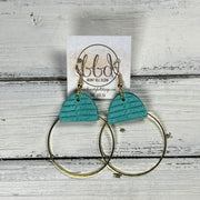 JULIA - Leather Earrings OR Necklace || AQUA KNOT WEAVE (* 3 options available)