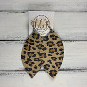 MAISY - Leather Earrings  ||  <BR> CARAMEL CHEETAH