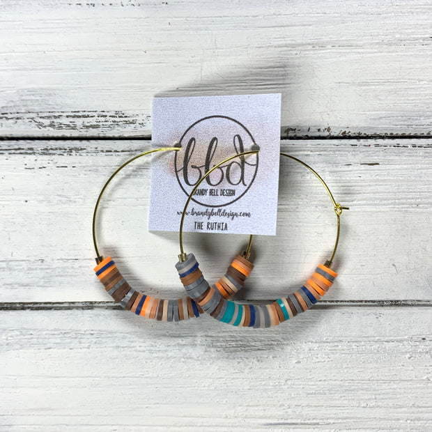 RUTHIA - Rubber Disk Hoop Earrings  ||    FALL