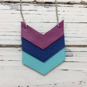 EMERSON - Leather Necklace  || MATTE FUCHSIA, MATTE COBALT BLUE, MATTE ROBINS EGG BLUE