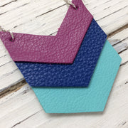 EMERSON - Leather Necklace  || MATTE FUCHSIA, MATTE COBALT BLUE, MATTE ROBINS EGG BLUE