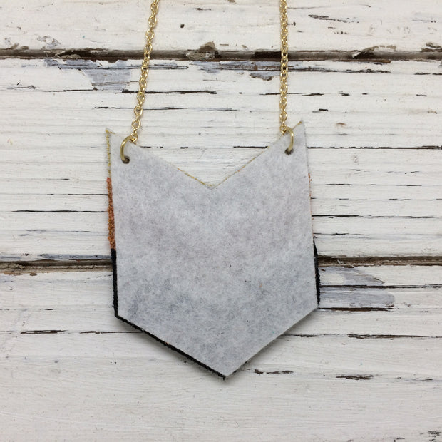 EMERSON - Leather Necklace  ||  SHIMMER ROSE GOLD, METALLIC ROSE GOLD, SHIMMER BLACK
