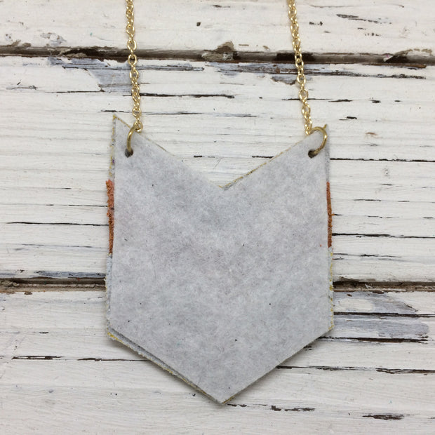 EMERSON - Leather Necklace  ||  SHIMMER ROSE GOLD, METALLIC ROSE GOLD, METALLIC GOLD