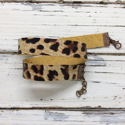 ANGEL - WRAP BRACELET / CHOKER NECKLACE - handmade by Brandy Bell Design ||  CHEETAH PRINT