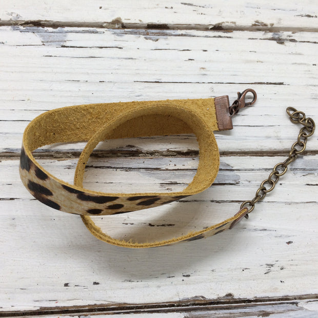 ANGEL - WRAP BRACELET / CHOKER NECKLACE - handmade by Brandy Bell Design ||  CHEETAH PRINT