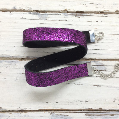 ANGEL - WRAP BRACELET / CHOKER NECKLACE - handmade by Brandy Bell Design ||  METALLIC SHIMMER FUCHSIA