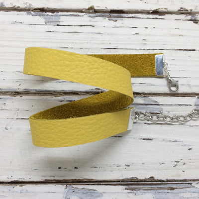 ANGEL - WRAP BRACELET / CHOKER NECKLACE - handmade by Brandy Bell Design ||  MATTE BRIGHT YELLOW