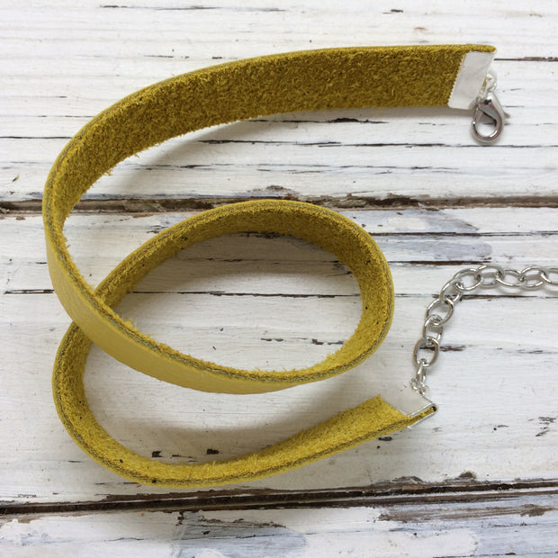 ANGEL - WRAP BRACELET / CHOKER NECKLACE - handmade by Brandy Bell Design ||  MATTE BRIGHT YELLOW