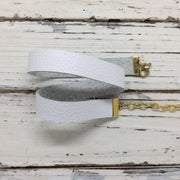 ANGEL - WRAP BRACELET / CHOKER NECKLACE - handmade by Brandy Bell Design ||  MATTE WHITE