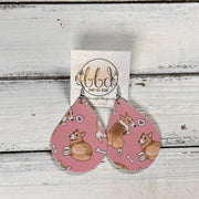 ZOEY (3 sizes available!) -  Leather Earrings  ||  CORGIE TUSH (FAUX LEATHER)