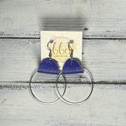 JULIA - Leather Earrings OR Necklace ||   PERIWINKLE SAFFIANO (* 3 options available)