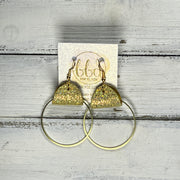 JULIA - Leather Earrings OR Necklace ||   SPARKLE YELLOW (* 3 options available)