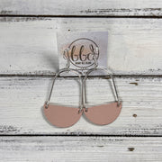 PIPER -  Leather Earrings  ||  <BR> MATTE BLUSH