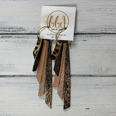 AUDREY - Leather Earrings  ||   CHEETAH PRINT, SHIMMER COPPER, PEARLIZED PINK, METALLIC ROSE GOLD PEBBLED, SHIMMER COPPER