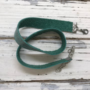 ANGEL - WRAP BRACELET / CHOKER NECKLACE - handmade by Brandy Bell Design ||  DISTRESSED AQUA WITH SILVER