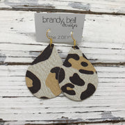 ZOEY (3 sizes available!) -  Leather Earrings  ||  LARGE SCALE CHEETAH