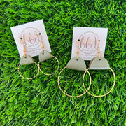 JULIA - Leather Earrings OR Necklace || MATTE WHITE (* 3 options available)