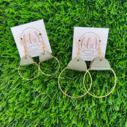 JULIA - Leather Earrings OR Necklace ||   MATTE CORAL/PINK (* 3 options available)