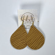 ZOEY (3 sizes available!) -  Leather Earrings  ||  MUSTARD PALMS