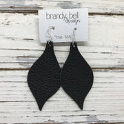 MAE - Leather Earrings  || MATTE BLACK
