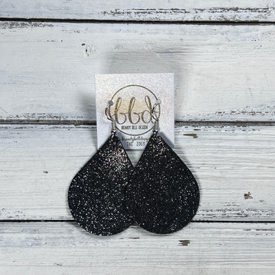 ZOEY (3 sizes available!) - Leather Earrings  || SHIMMER PEWTER