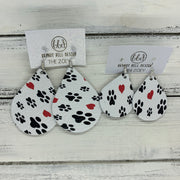 ZOEY (3 sizes available!) -  Leather Earrings  ||   PAWS WITH HEARTS