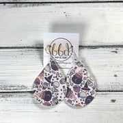 ZOEY (3 sizes available!) -  Leather Earrings  ||  BREWING MAGIC (FAUX LEATHER)